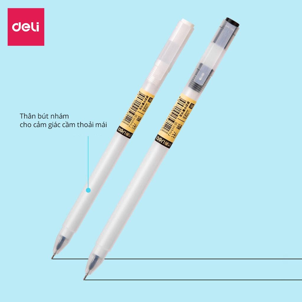 Combo 50 bút bi mực gel nước văn phòng Deli ngòi 0.5mm phù hợp sử dụng trong văn phòng, trường học