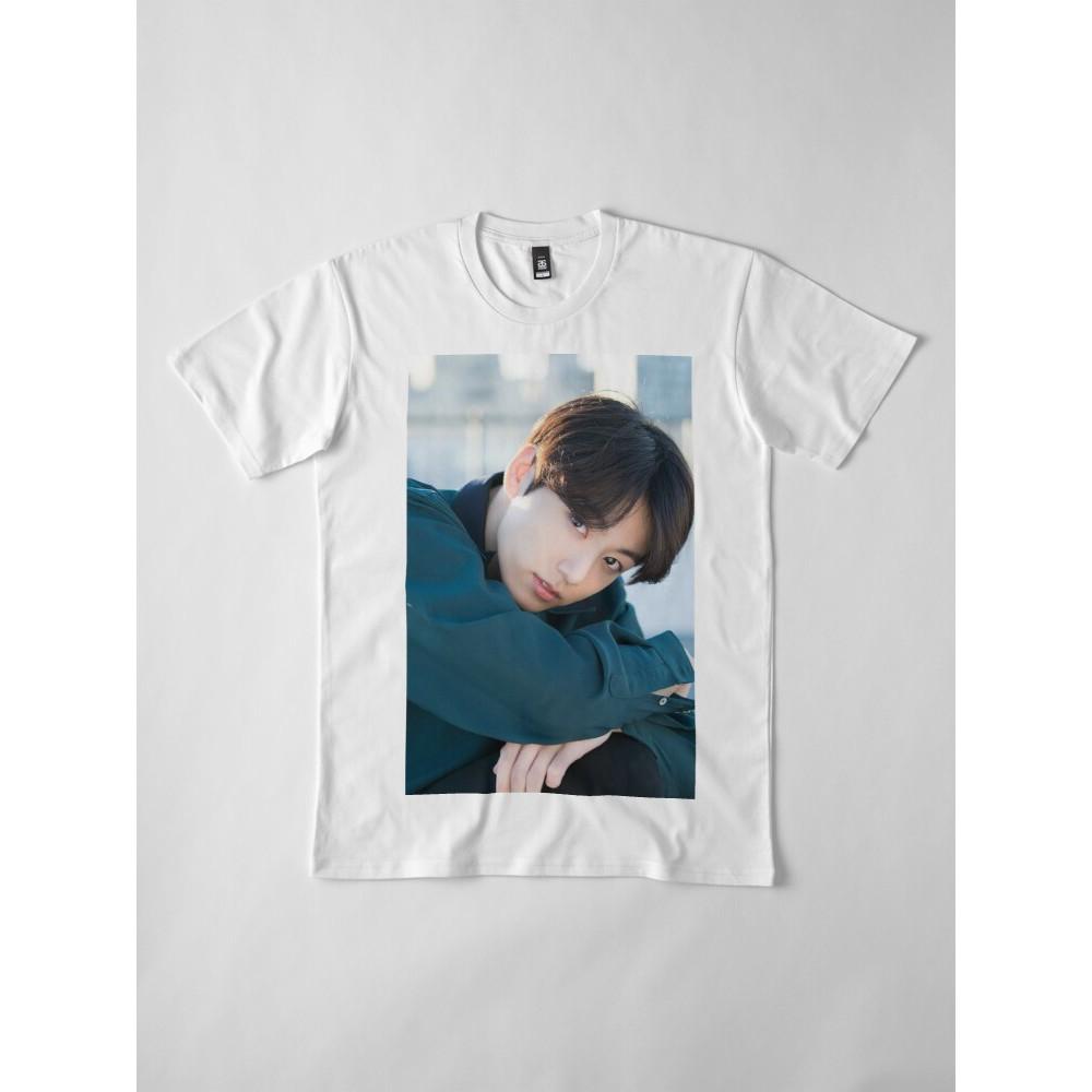 Áo thun in hình Jungkook thành viên BTS cổ tròn cá tính phong cách Hàn Quốc