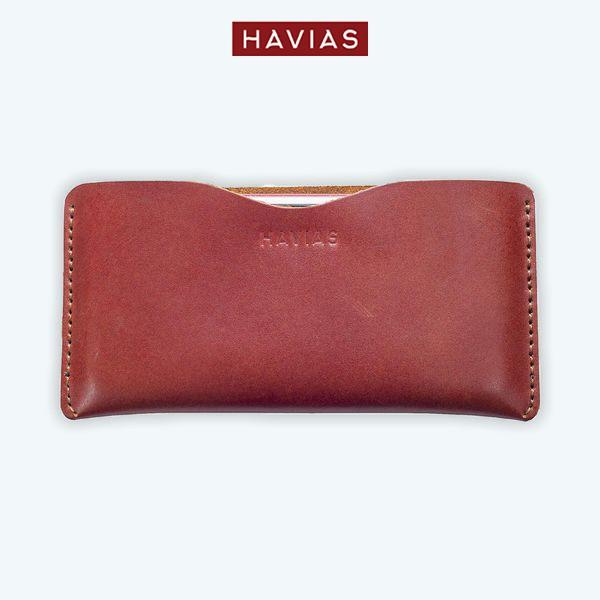 Ví da Opmo Handcrafted Wallet HAVIAS - Đỏ Nâu