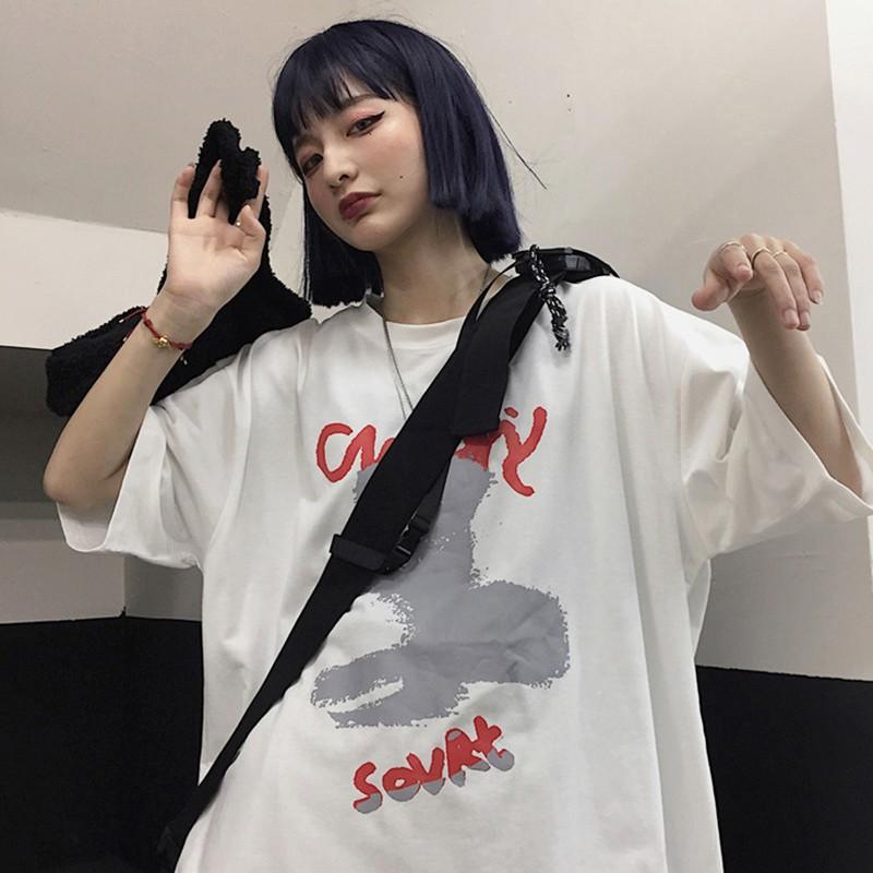 Áo Thun Ngắn Tay In Họa Tiết Graffiti Phong Cách Hàn Quốc