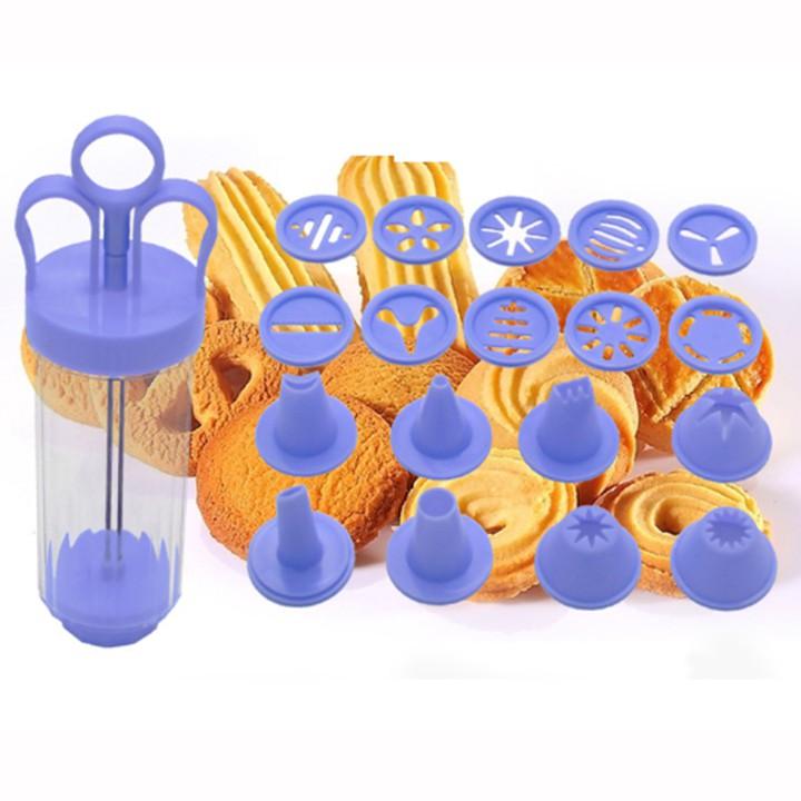 Khuôn nhựa dùng làm bánh qui 10 mặt 8 đuôi bắt (Cookies Press)