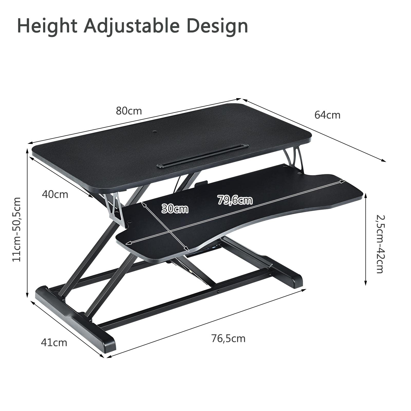 Bộ Bàn Chuyển Đổi Độ Cao Folding Table Adjustable Standing Desk Stand