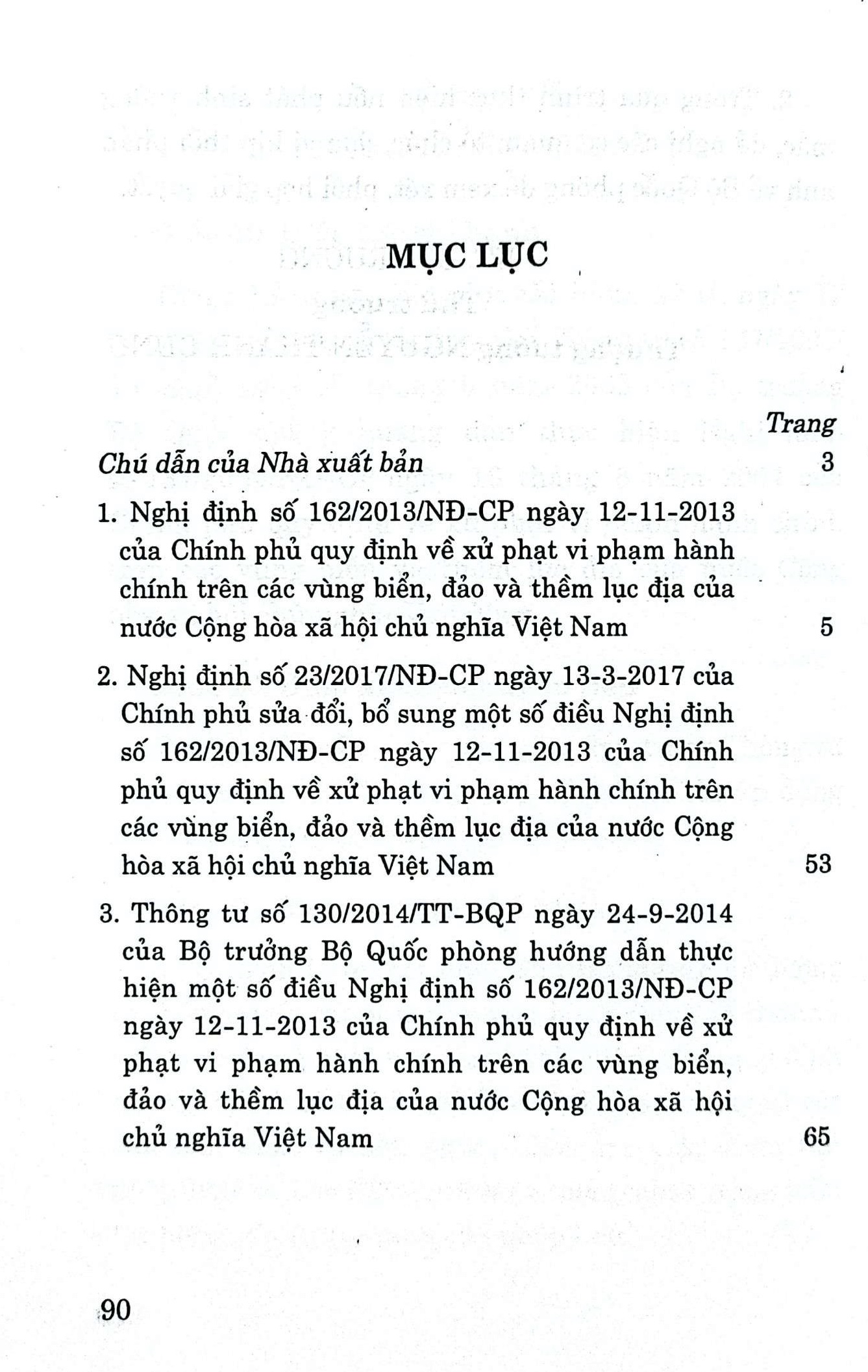 Quy định về xử phạt vi phạm hành chính trên các vùng biển, đảo và thềm lục địa của nước Cộng hòa xã hội chủ nghĩa Việt Nam