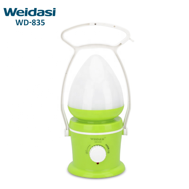 Đèn LED sạc chiếu sáng khẩn cấp dùng trong nhà hoặc cắm trại WEIDASI WD-835 - Giao màu ngẫu nhiên