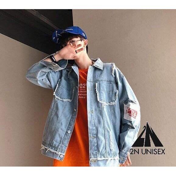 Áo khoác jean unisex nam nữ Áo Chất Store thiết kế cá tính áo khoác bò phong cách ulzzang chống nắng 5.0 AK05
