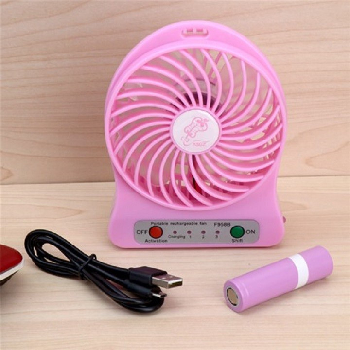 Combo 2 quạt mini cầm tay 3 chế độ gió - Hàng chính hãng