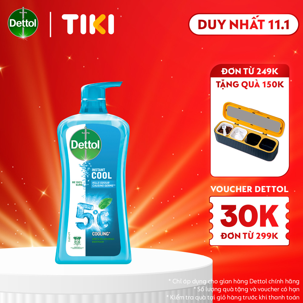 Sữa tắm Dettol mát lạnh tức thì - chai 950g