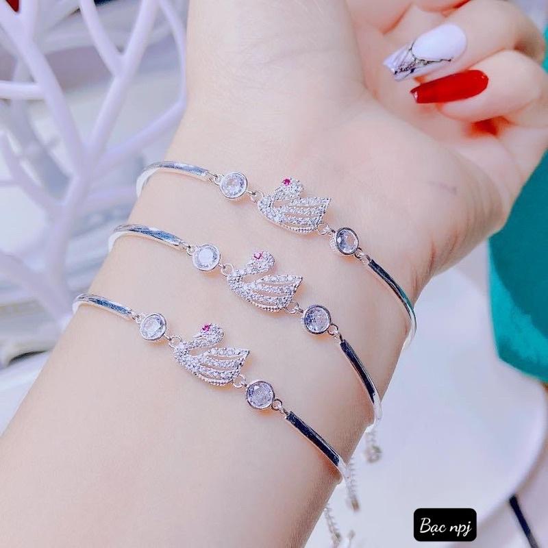 Mẫu lắc tay Npj ️ CAO CẤP ️ , Vòng Tay nữ Bạc Ta- Bạc Npj