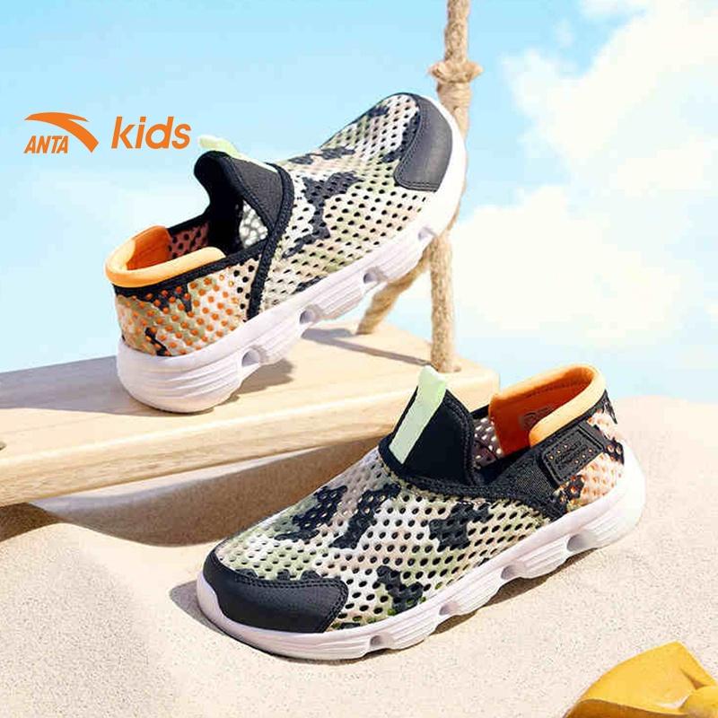 Giày lười bé trai Anta Kids upper mặt lưới thoáng khí, thiết kế đế thông hơi 312236989-4