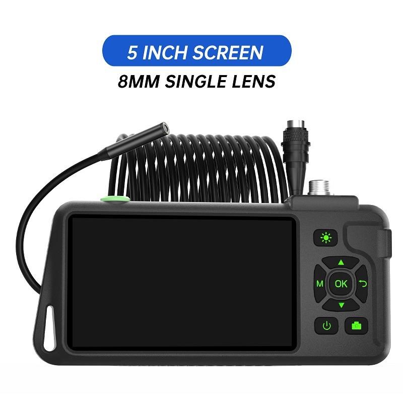 Màn hình IPS 5 inch Camera nội soi công nghiệp HD1080P Đơn kép Kiểm tra ống ba ống kính Borescope IP68 Đèn LED chống nước