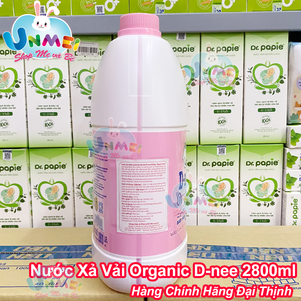 Dung Dịch Xả Quần Áo Cho Bé D-nee - Chai 2800ml (Hồng)