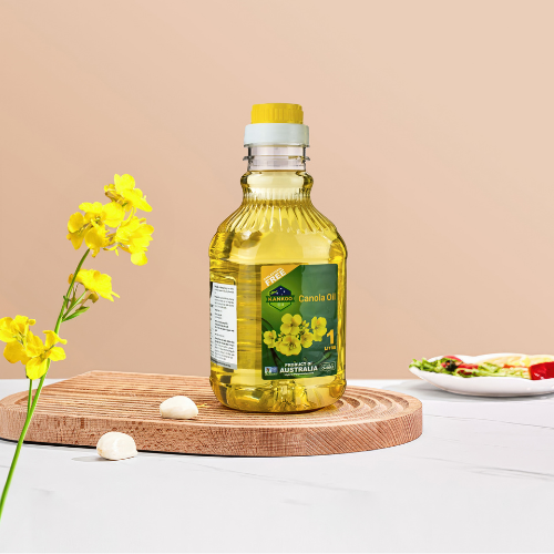 Combo 2 chai dầu ăn hạt cải nguyên chất Kankoo 1L + 2L (Kankoo Canola) - Nhập khẩu nguyên chai chính hãng chuẩn Úc