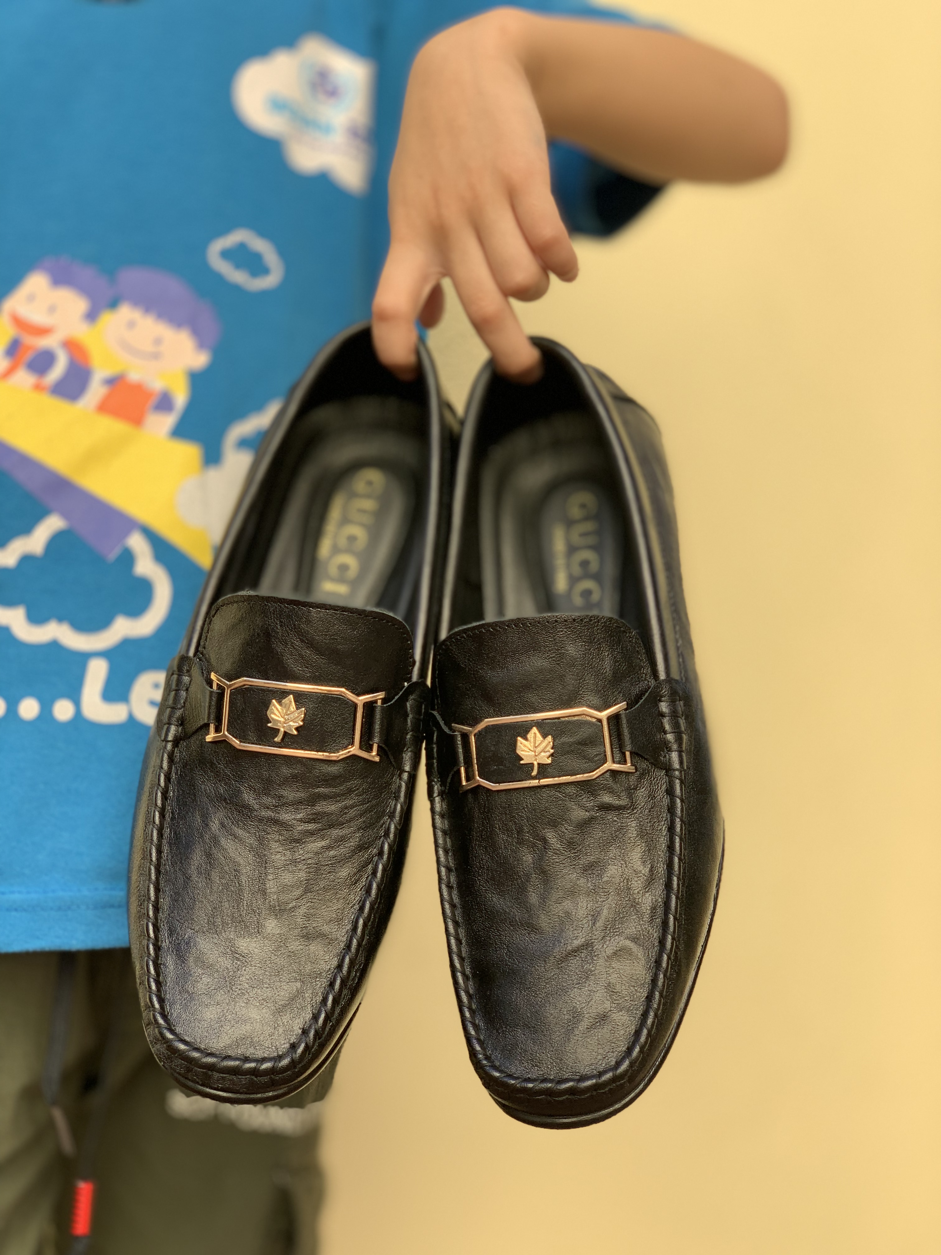 Giầy mọi lười nam da bò Tomshoes, cam kết da thật 100