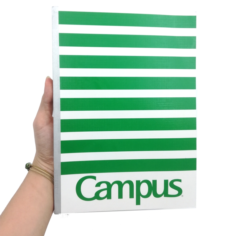 Vở Campus B5 Kẻ Ngang 200 Trang ĐL 70 Repete - Mẫu 3 - Xanh Lá