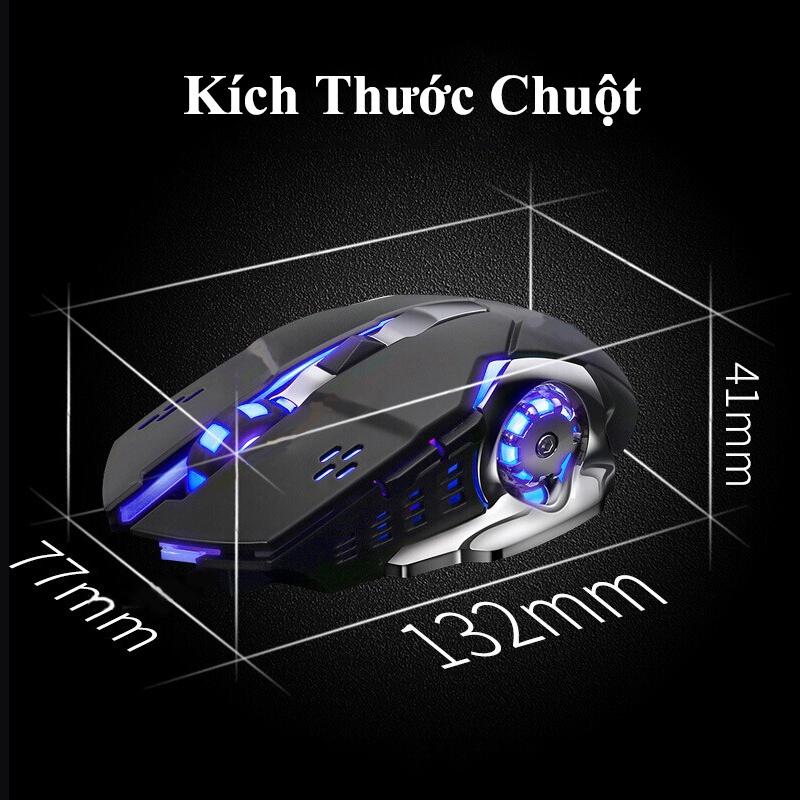 UPUPIN Chuột không dây gaming Led wireless 2.4GHz laptop Tự động đổi màu sắc chuột chơi game không dây - Hàng Chính Hãng