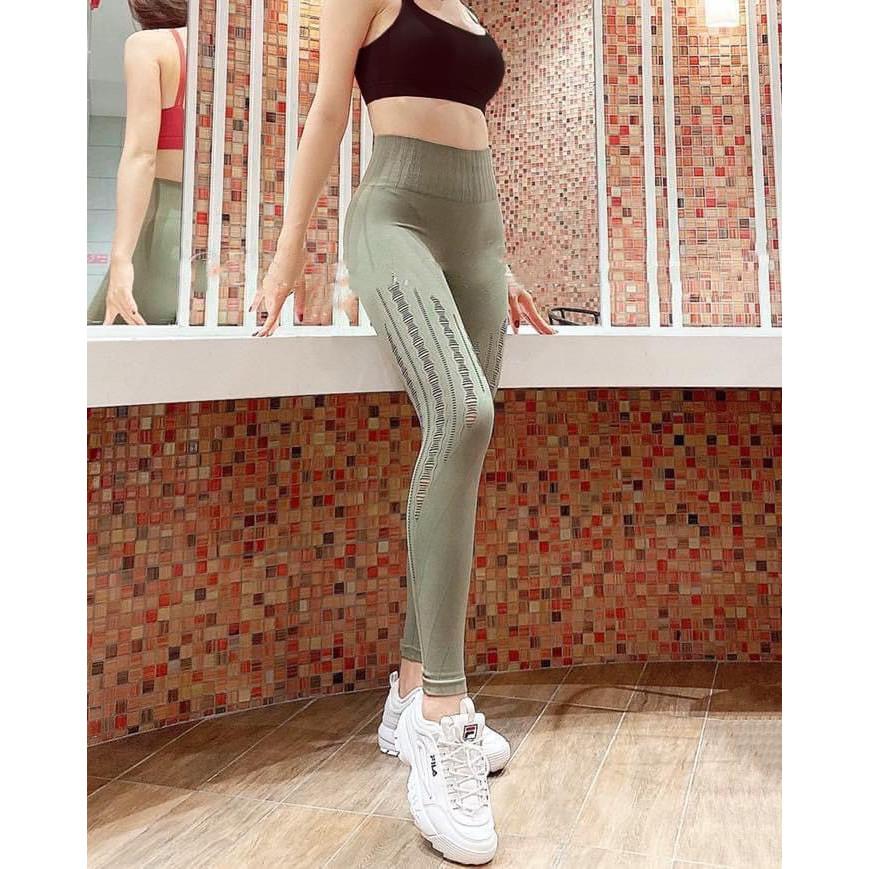 QUẦN DÀI THỂ THAO LEGGING NỮ TẬP GYM,YOGA,FITNESS,AEROBIC,ZUMBA - L