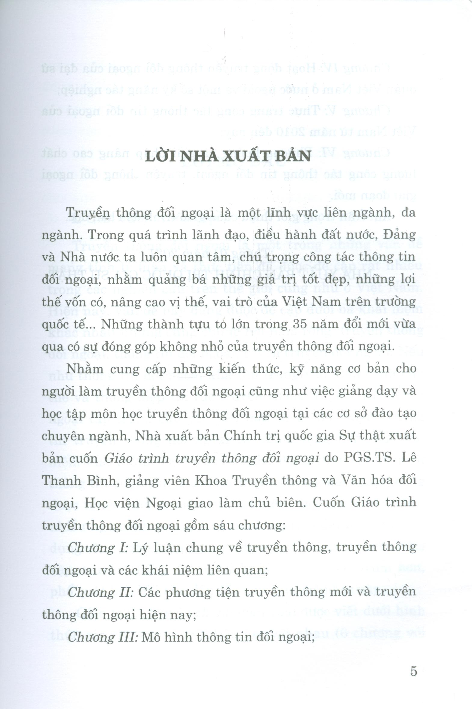 Giáo Trình Truyền Thông Đối Ngoại