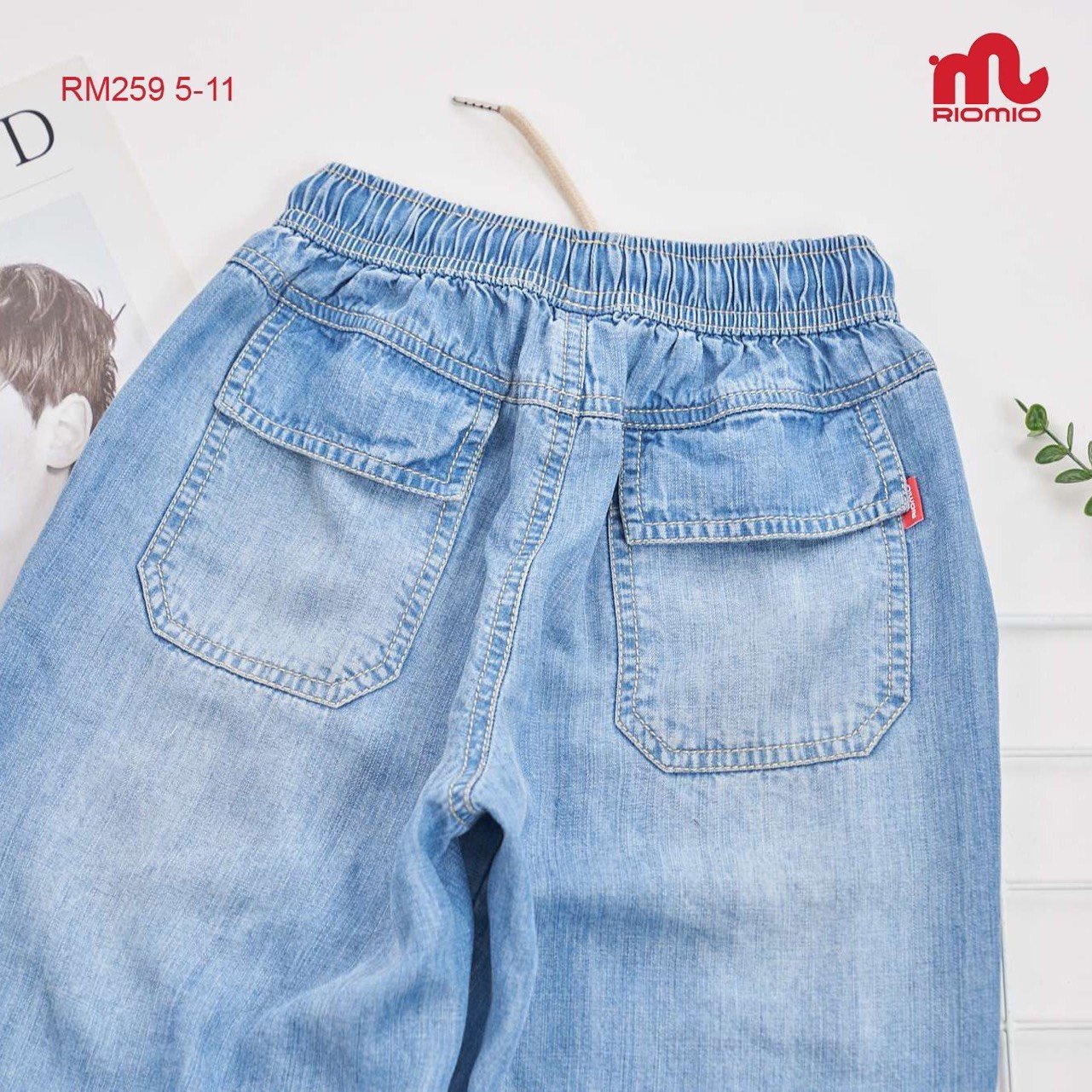 QUẦN JEANS BO GẤU CHO BÉ