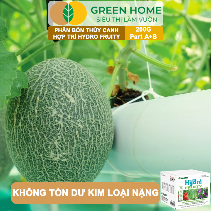 Phân bón Hợp Trí Hydro Fruity GreenHome, Hộp 200g (Part A+B), Chuyên Cho Cây Ăn Trái Trồng Thủy Canh