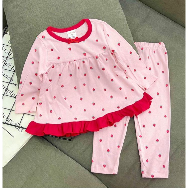 Bộ dài dáng xoè thun borip xuất xịn cho bé gái 8-22ký