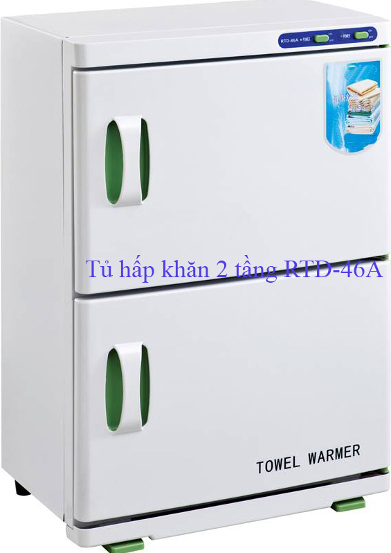Tủ Hấp Khăn 2 Tầng, Tủ Hấp Khăn Nóng Spa, Hấp Khăn Tiệt Trùng RTD - 46A (Hàng loại I, có bảo hành, lỗi 1 đổi 1)