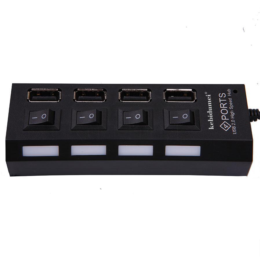 Bộ Chia 4 Cổng Usb 2.0 KEBIDUMEI Tốc Độ Cao Có Công Tắc