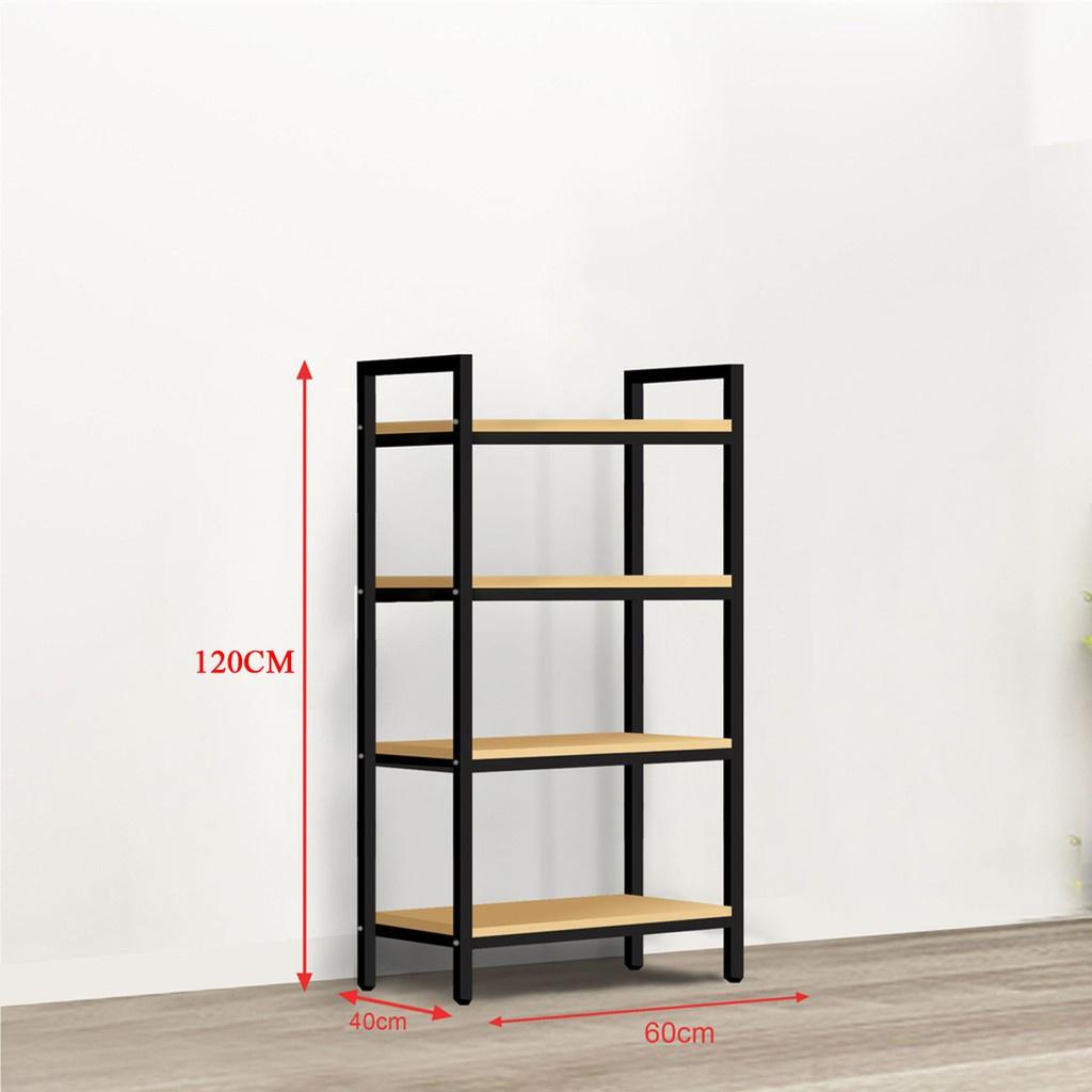 Kệ lò vi sóng, kệ bếp đa năng 4 tầng mặt gỗ chân sắt tĩnh điện siêu bền - BH 24 thang - ND010