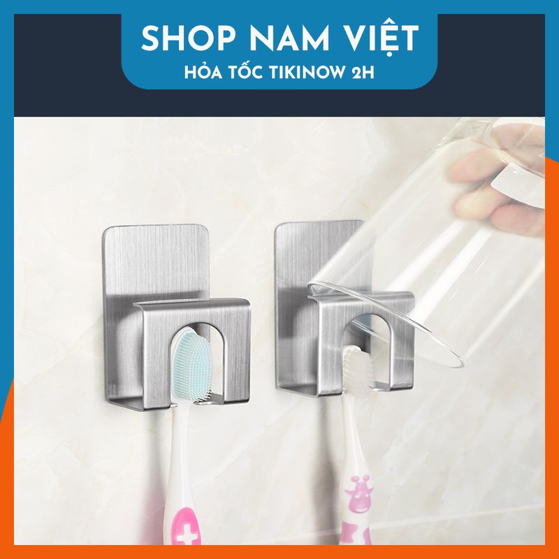 Móc Dán Tường Treo Bàn Chải, Treo Ly Inox 304