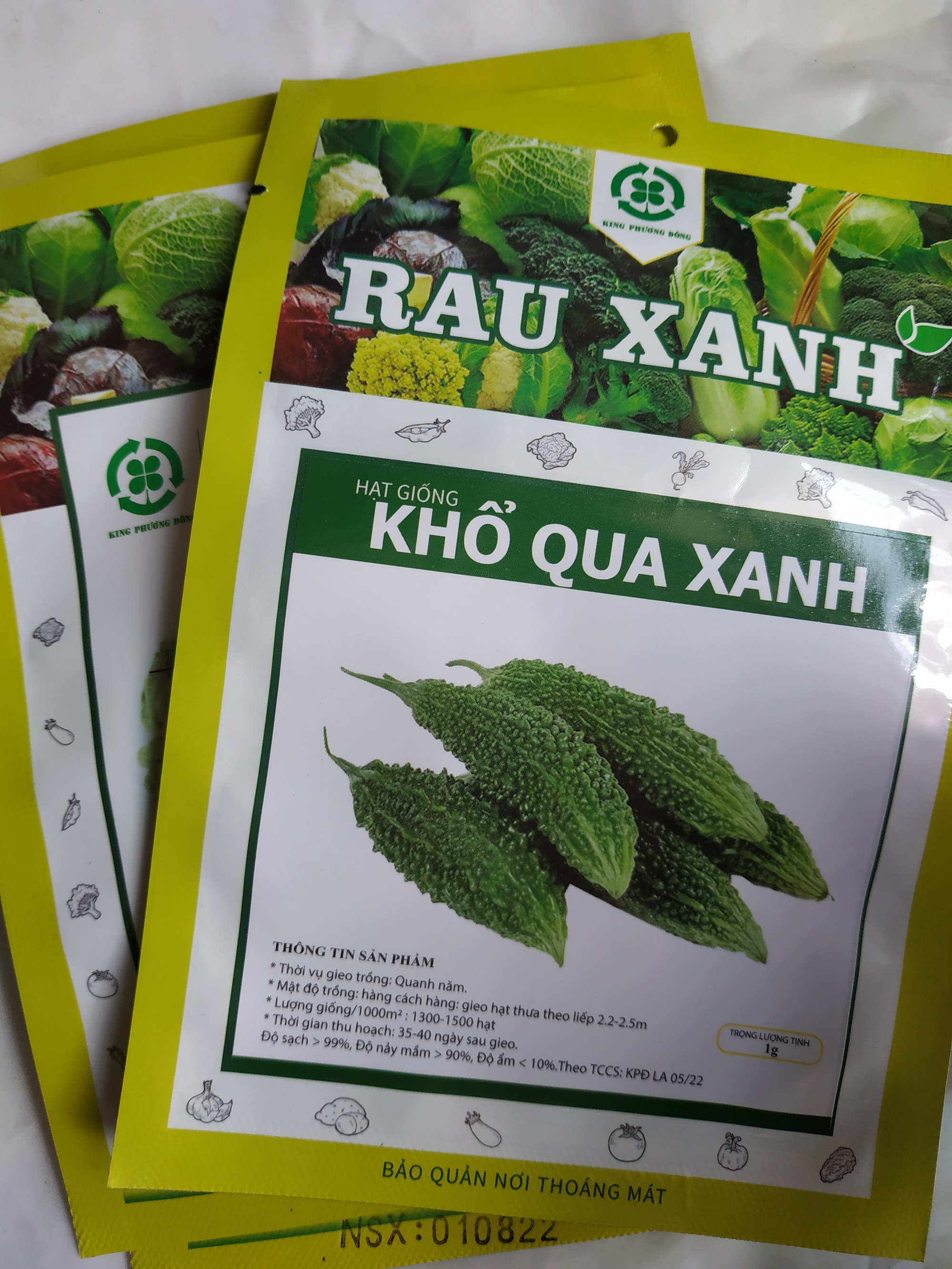 Combo 5 gói Hạt giống KHỔ QUA XANH - gói 1 gram