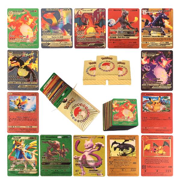 Bộ thẻ bài Pokemon cao cấp các loại 10 thẻ , 27 thẻ , 55 thẻ , mạ vàng bạc , 7 sắc cầu vồng