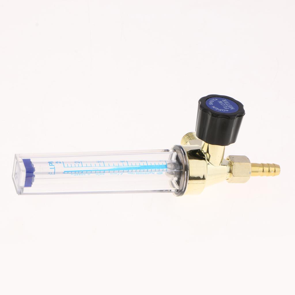2 Chiếc Argon CO2 Khí Đo Lưu Lượng Đầu Vào Kết Nối Cho MIG Máy Hàn Tig 1/4PT Nam Đường Chỉ May Phù Hợp