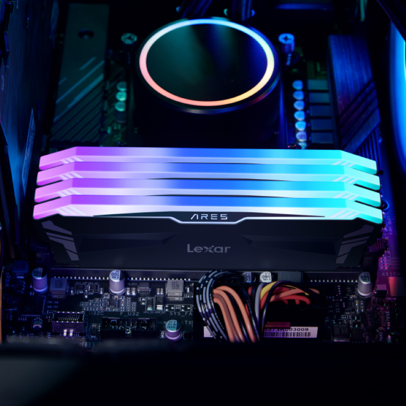 Ram máy tính 16GB/ 32GB Lexar ARES RGB DDR4 3600Mhz, Điều chỉnh RGB sống động, Bảo hành 5 năm - Hàng chính hãng