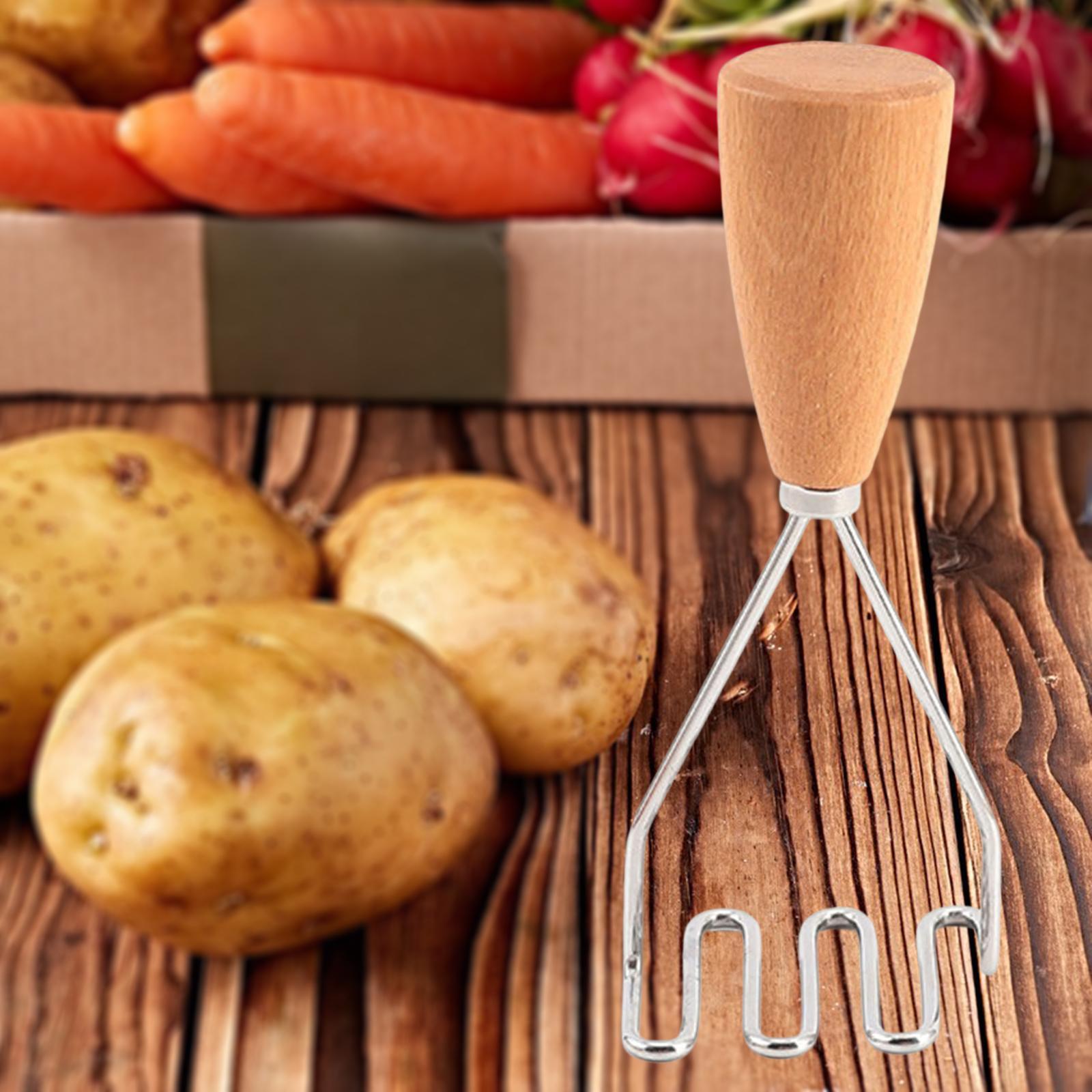 Potato Masher with Wooden Handle Kitchen Tool Potato Press Tool Utensil