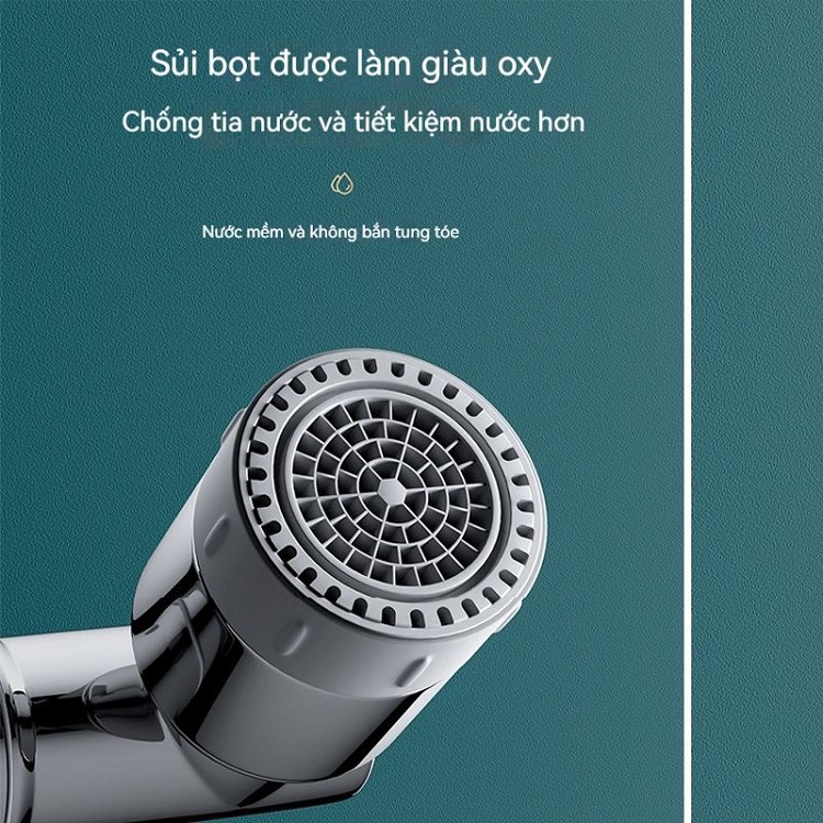 Đầu Chuyển Đổi Vòi Nước Cơ Học Xoay 1080 Độ, Chống Văng Đa Năng Cho Nhà Tắm - Hàng Nhập Khẩu