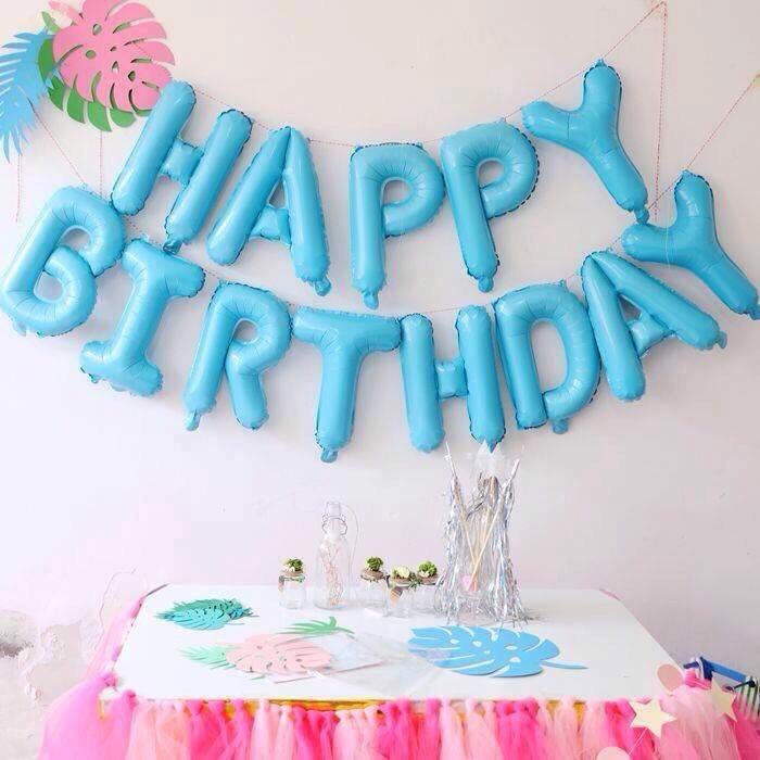 Bộ bong bóng trang trí sinh nhật thôi nôi cho bé chủ đề phi hành gia birthday set PHG08