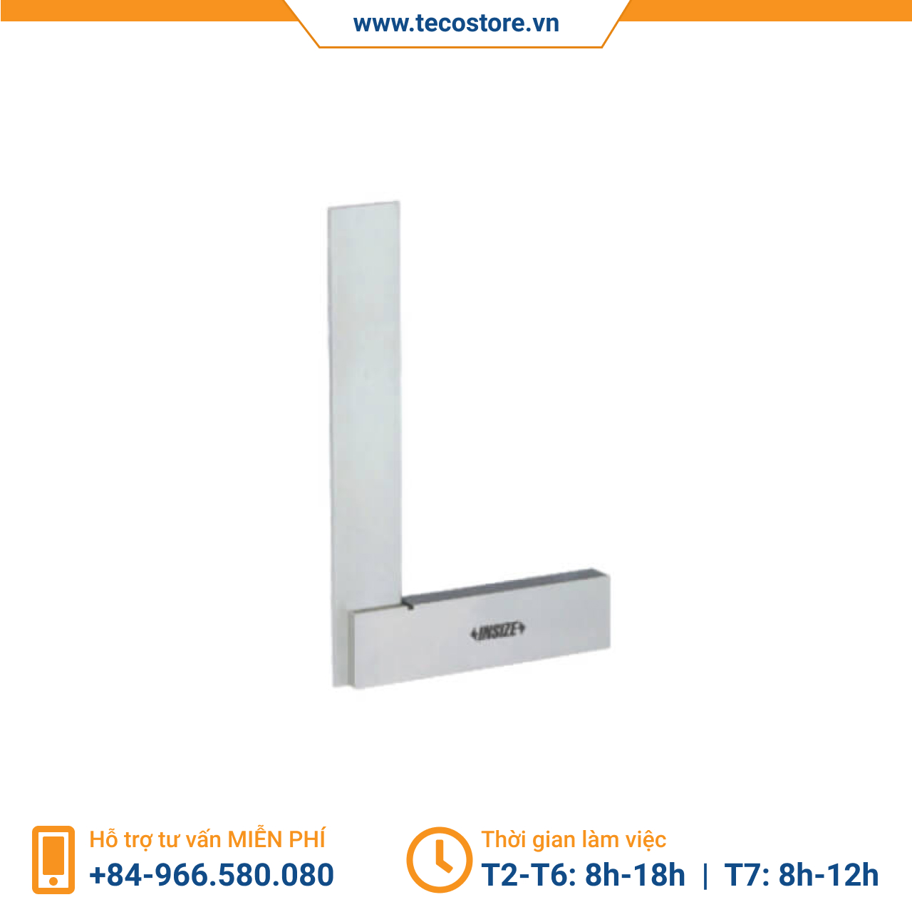 Thước đo góc vuông với đế rộng Insize 4707