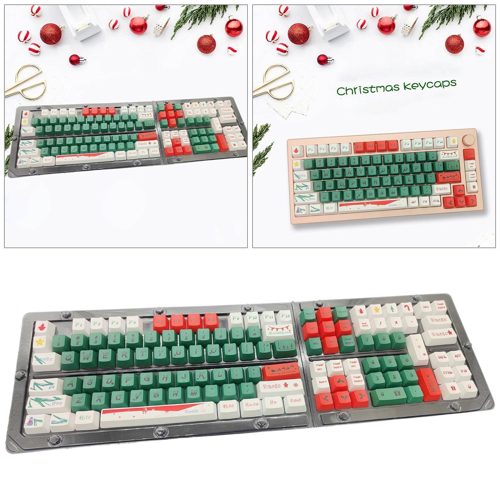 123 Keys PBT Christmas Theme Waterproof for 61 64 68 87 96 98 108
