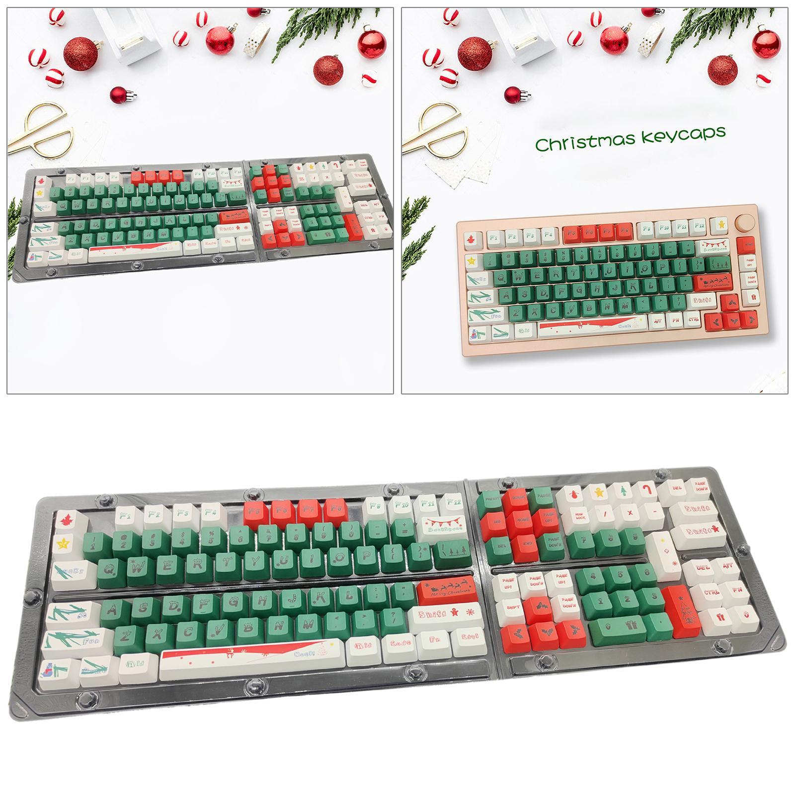 123 Keys PBT  Christmas Theme Waterproof for 61 64 68 87 96 98 108