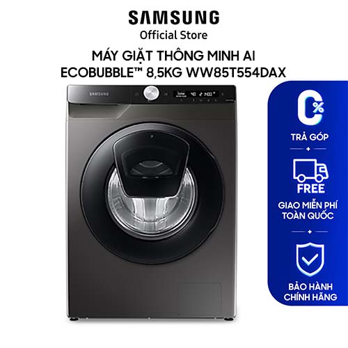 Máy giặt thông minh Samsung AI EcoBubble 8,5kg WW85T554DAX - Hàng chính hãng - Giao toàn quốc