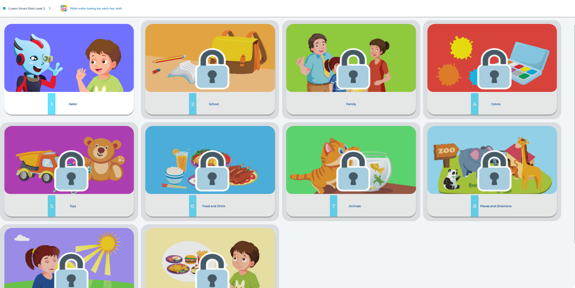 I-Learn Smart Start Level 2 - Ứng dụng phần mềm tương tác sách học sinh