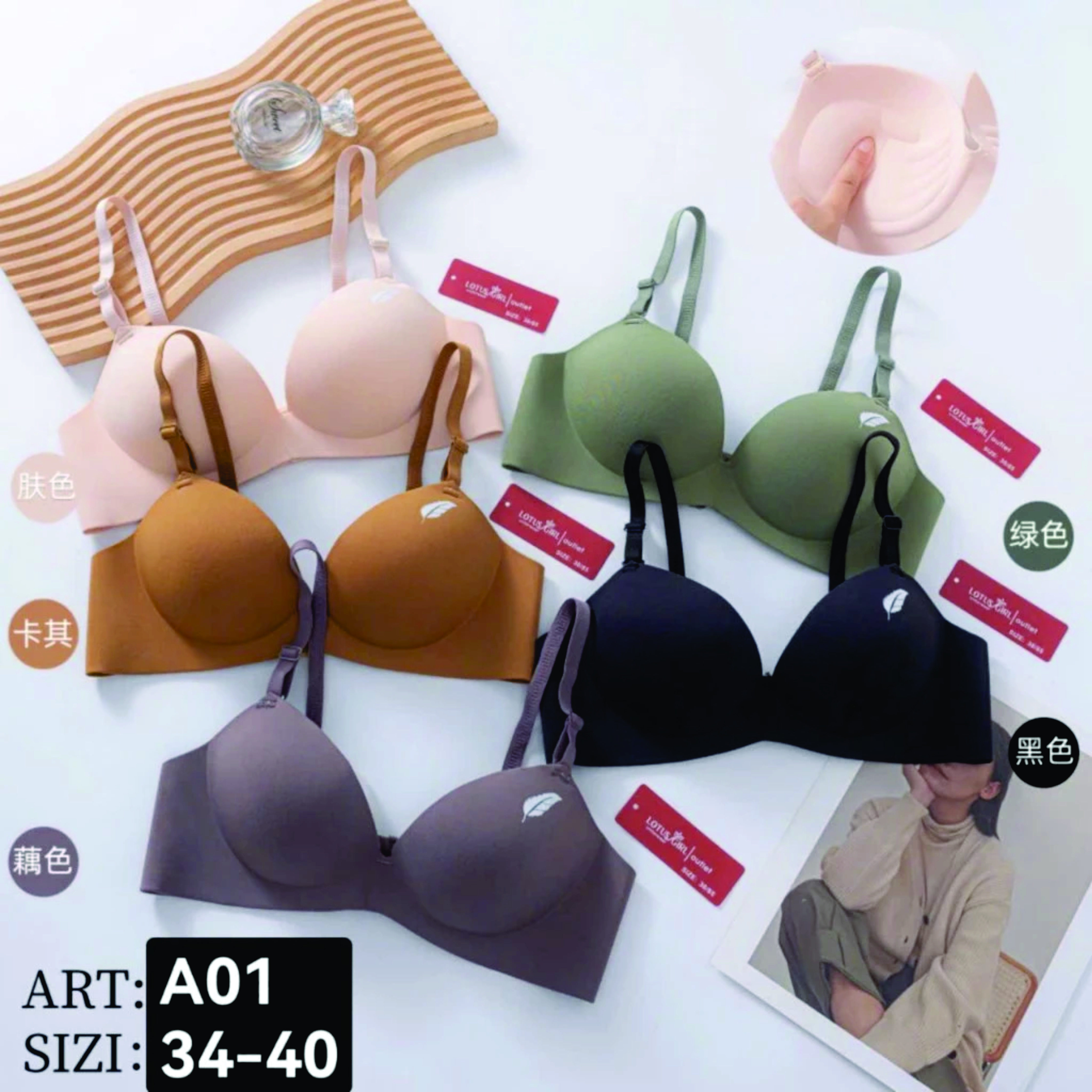 Combo 3 Áo ngực nâng ngực mút bàn tay tạo khe GOM UNDER, áo lót chất su cao cấp thông hơi, thoáng khí tôn vòng 1 Màu Ngẫu Nhiên