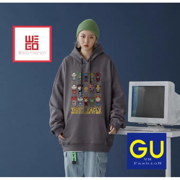 ÁO HOODIE NỈ NỮ IN HÌNH SIÊU ANH HÙNG CỰC DỄ THƯƠNG