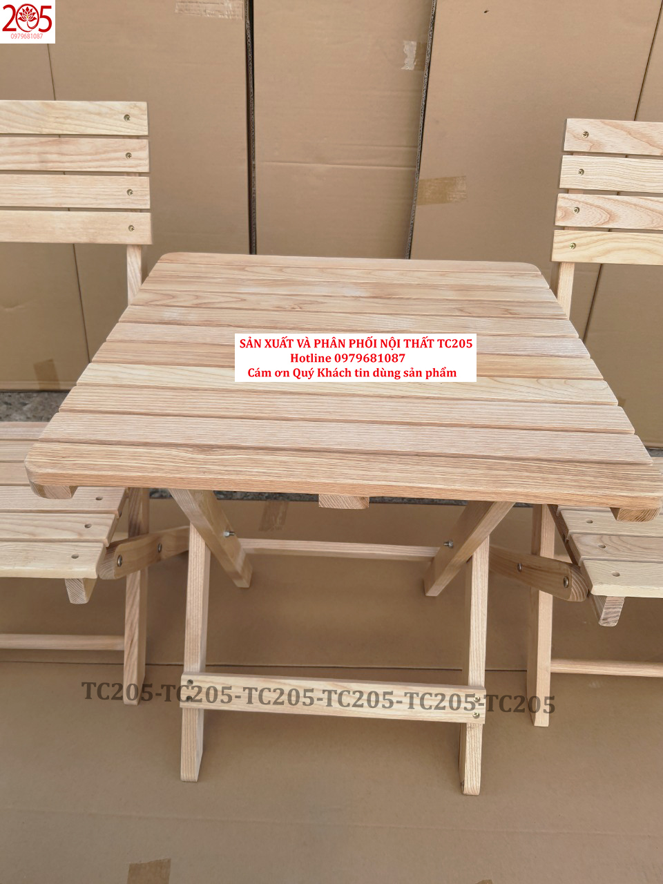 BÀN GHẾ XẾP - bàn 50x50x53cm, ghế 30x30x76cm gỗ tần bì size lớn