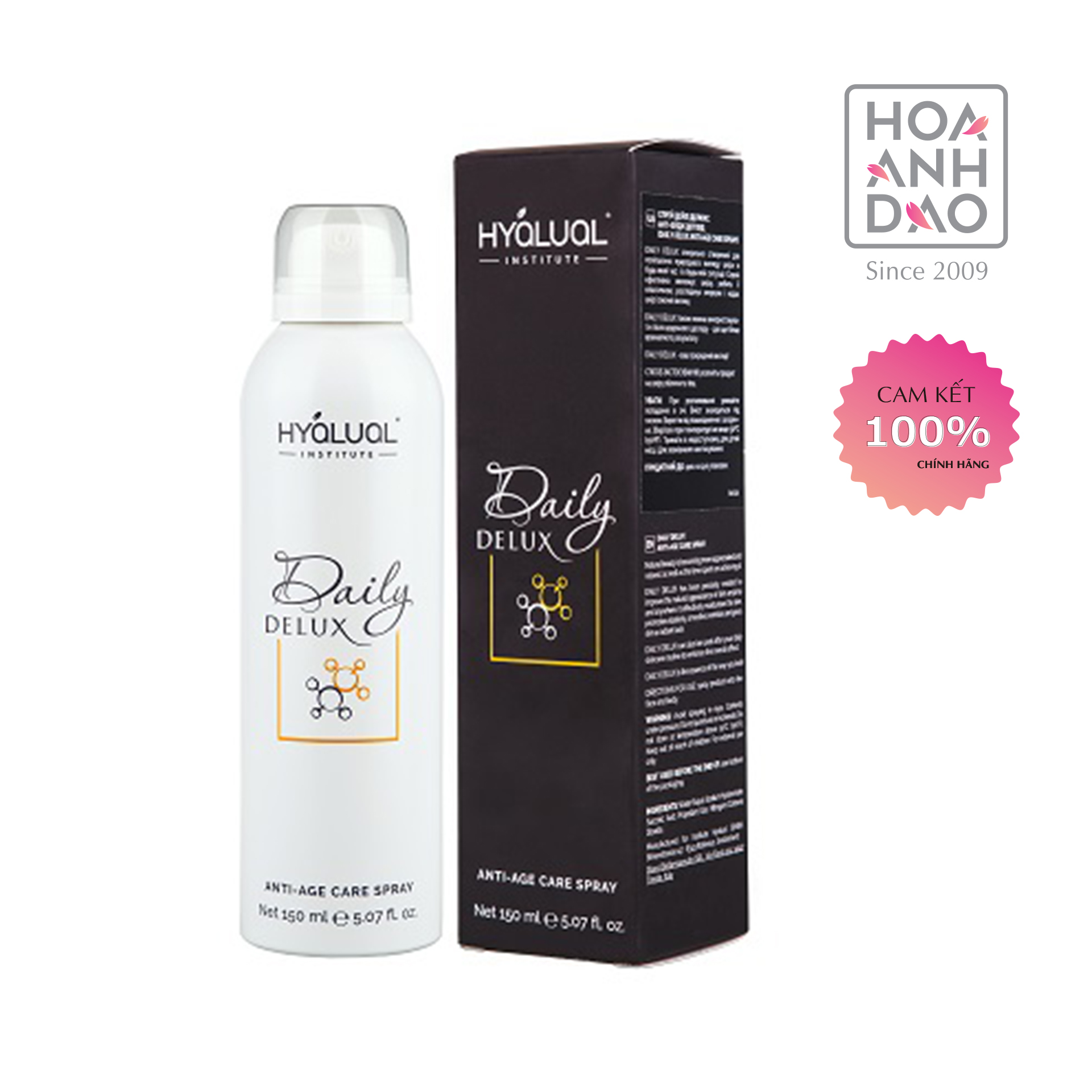 Xịt khoáng chống lão hóa Hyalual Daily Delux