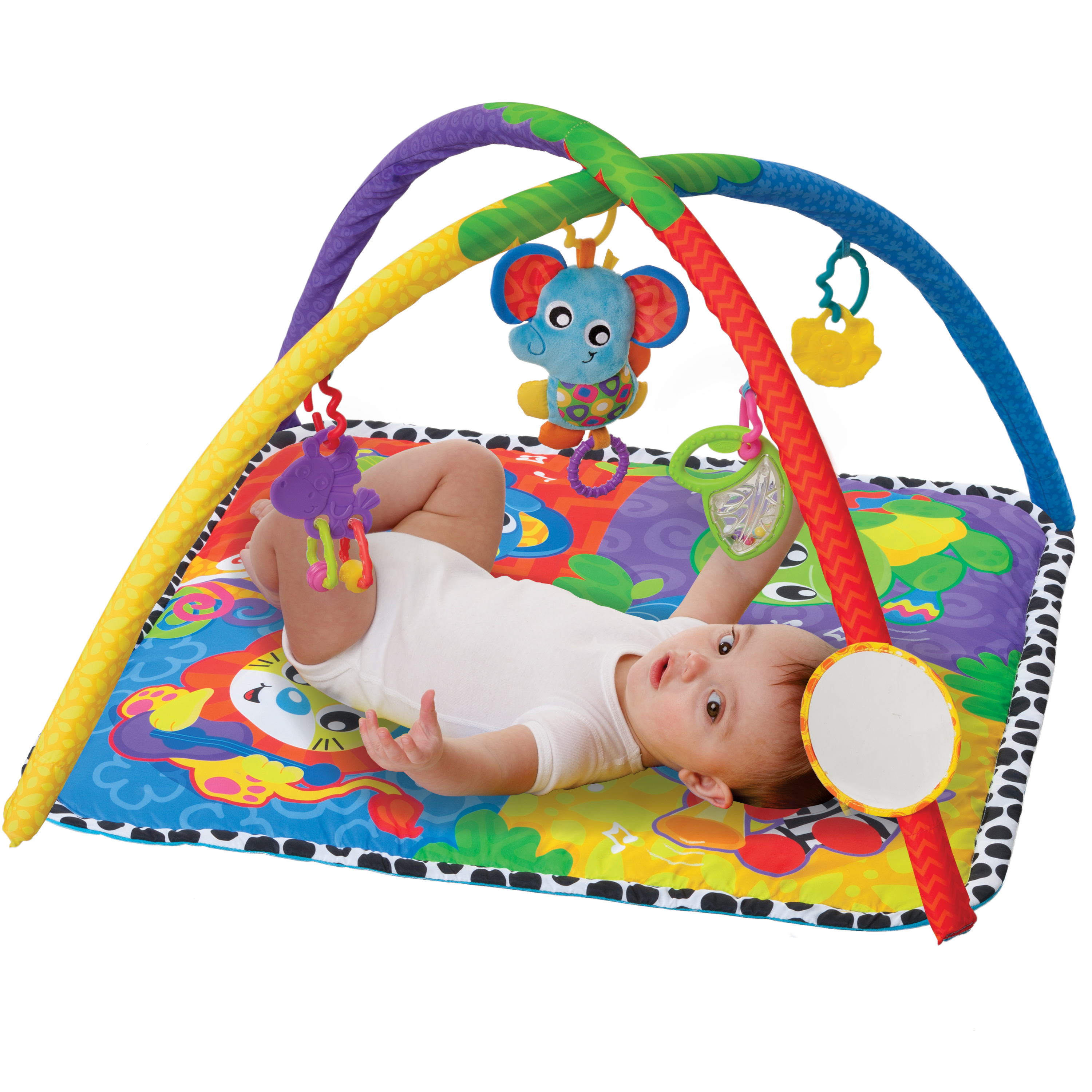 Thảm nằm chơi nhạc rừng Playgro Music in the Jungle Activity Gym, cho bé sơ sinh đến 24 tháng