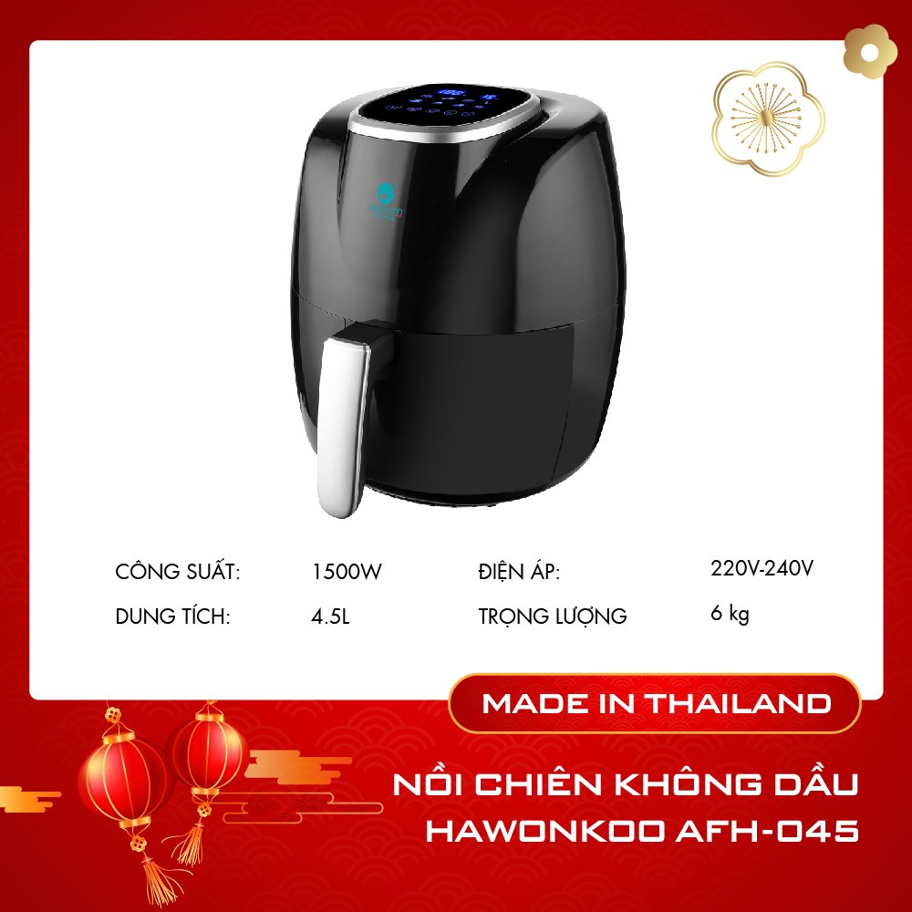 Nồi chiên không dầu màn hình cảm ứng Hawonkoo ( 4.5L ) - AFH-045 - Hàng Chính Hãng