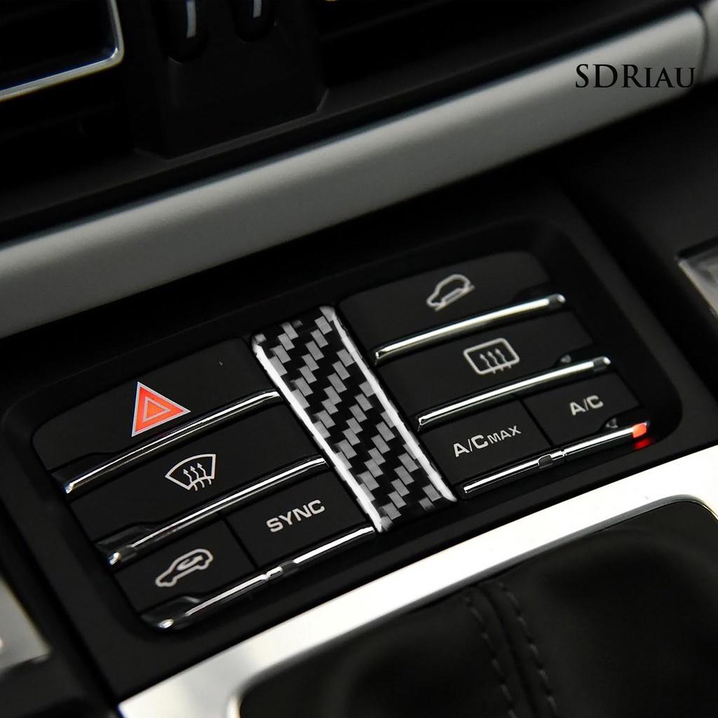Miếng Dán Trang Trí Nút Điều Khiển Cần Gạt Số Bằng Sợi Carbon Cho Porsche Macan 2014-2021
