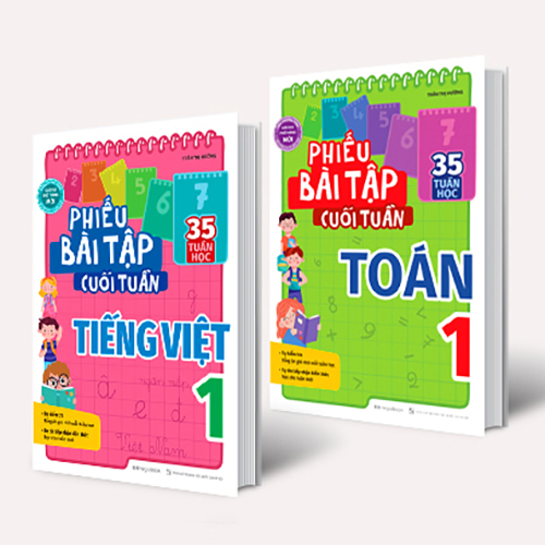 Combo 2 Cuốn Phiếu Bài Tập Cuối Tuần Toán Và Tiếng Việt 1