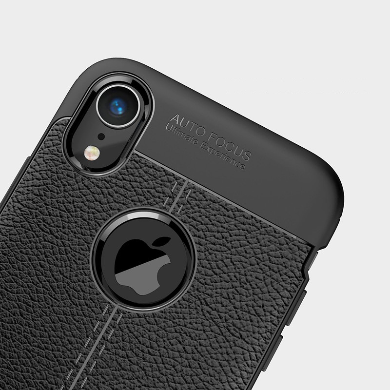 Ốp lưng silicon dẻo giả da Auto Focus cao cấp dành cho iPhone XR - Hàng chính hãng