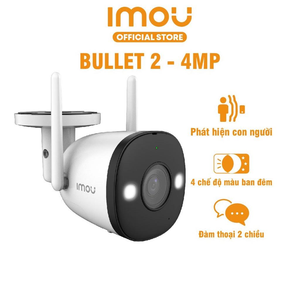 Camera Wifi Imou Bullet 2 (4MP) I IPC-F42FEP I 4 chế độ màu ban đêm I Phát hiện con người I Hàng chính hãng